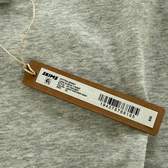 SKIMS Heather Gray Cotton Jersey Top - Picture 2 of 3